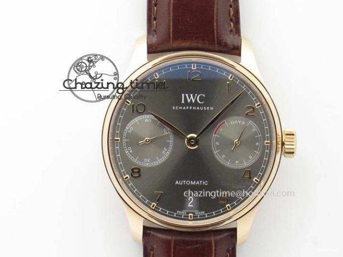 MIROTIME 0112 TimelessDesign Portuguese IW358304 ZF 1:1 Best Edition SS Blue Dial on Leather Strap A 7078